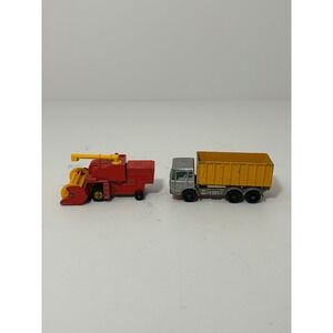 Vintage Matchbox King Size Combine Harvester & Tipper Truck Diecast Lot Lesney